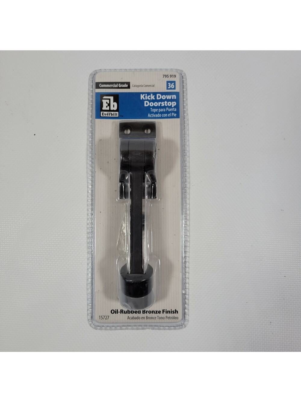 NEW Everbilt Step Kick Down Doorstop Commercial Grade Oil-Rubbed Bronze Finish